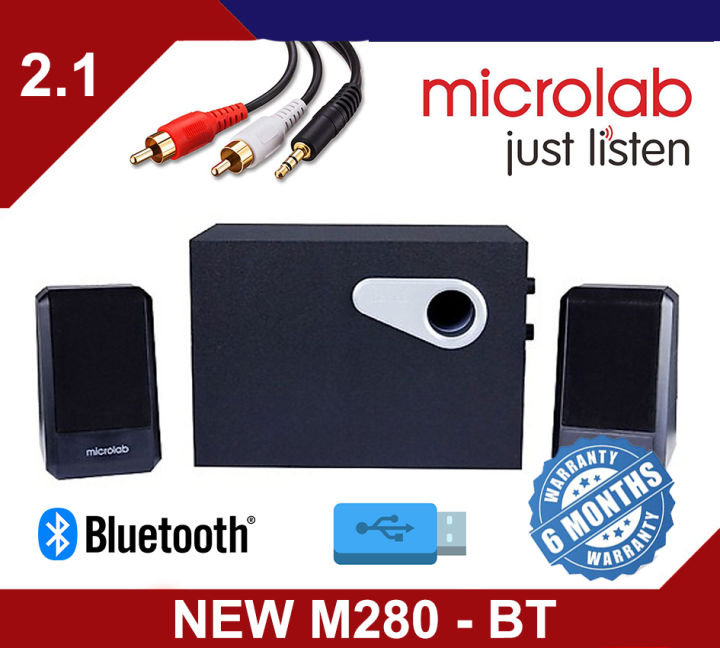 Microlab M 280 BT 2.1 Bluetooth Subwoofer Speaker System Computer ...