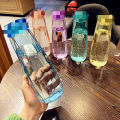 Diamond Shape Water Bottle Outdoor Sport Travel Glass Water Bottle Portable Leakproof Drinking Cup. 