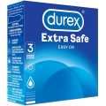 Durex Condoms Extra Safe 3'S, Extra Lubricated Slightly Thicker Easy-On Shape For Greater Comfort. 