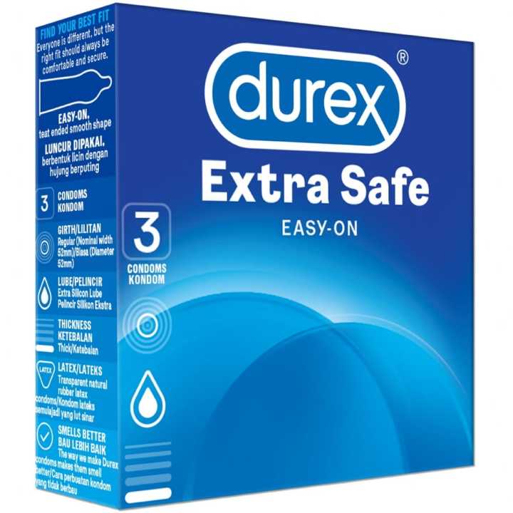 Durex%20Condoms%20Extra%20Safe%203'S,%20Extra%20Lubricated%20Slightly%20Thicker%20Easy-On%20Shape%20For%20Greater%20Comfort%20-%20Image%205