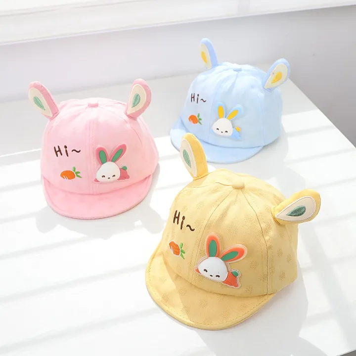 Cartoon%20Rabbit%20Baby%20Hat%20for%20Boy%20Girl%20Cute%20Embroidery%20Infant%20Baseball%20Cap%20with%20Ears%20Spring%20Summer%20Toddler%20Kids%20Sun%20Hats%20-%20Image%202