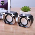 Cute 2PCS Desktop Computer USB Mini Speakers Wired Bass Stereo Subwoofer Speaker For Laptop Smartphones MP4 MP3 Notebook Players. 