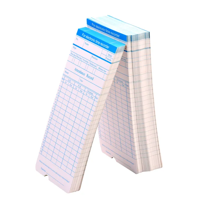 90pcs/ Pack Time Cards Timecards Monthly 2-sided 18 * 8.4cm for Employee Attendance Time Clock Recorder