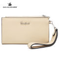 David Jones Paris women wallet pu leather female wristlet handbag small lady purse. 