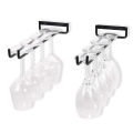 Wall Mounted Glass Holder Kitchen Storage Rack Convenient Practical High Legged Ironwork Holder Household Daily Necessities. 
