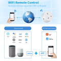 WiFi Smart Plug UK 16A + Remote Control + Voice Control + Timer + Count Down Timer + Power Usage Monitor. 