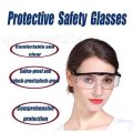 Safety Goggles,Eyes Protection Goggles Protective Eyewear Safety Goggles Clear Anti-droplet/Anti-Scratch Safety Glasses, Transparent Frame Black Color. 