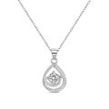 S925Sterling Silver Drip Pendant Necklace Zircon High Fashion Pendant Set of Ornaments Foreign Trade Cross-BorderDZ0001. 