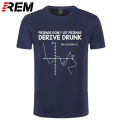 REM tee New T shirt Men Feeling Good Tees Friends Don't Let Friends Drink and Derive Sarcastic Humor Funny Math T-Shirt. 