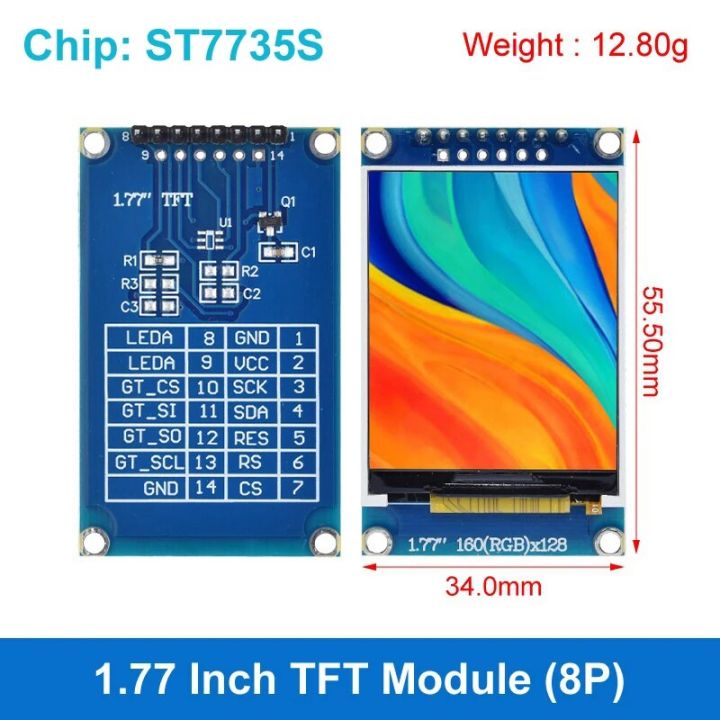 TFT%20Display%200.96/1.3/1.44/1.8/2.4/2.8/3.5%20Inch%20TFT%20Full%20Color%20Screen%20LCD%20Module%20ST7735%20ILI9341%20Driver%20Interface%20SPI%20for%20Arduino%20-%20Image%202