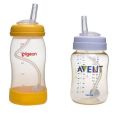 Drinking water drink cup straw for Pigeon NUK Avent Baby Wide Neck Bottle learn to drink tools. 