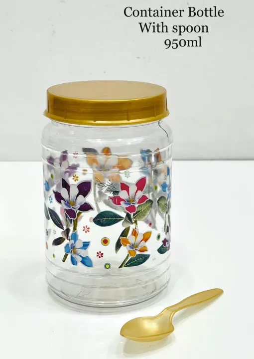6pcs%20Plastic%20Kitchen%20Storage%20Bottles%20950ml%20/%20Container%20Bottles%20With%20Spoon%20-%20Image%202