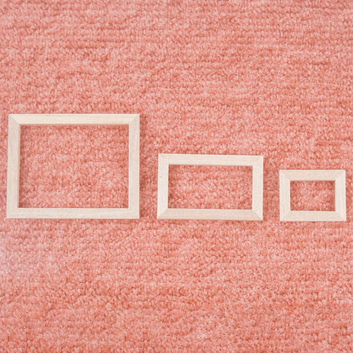 3Pcs/Set Dollhouse Miniature Simulation Flat Photo Frame Model DIY Accessories