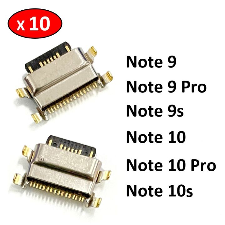 10Pcs, New For Xiaomi Redmi Note 9s 10 10s Pro USB Charging Port