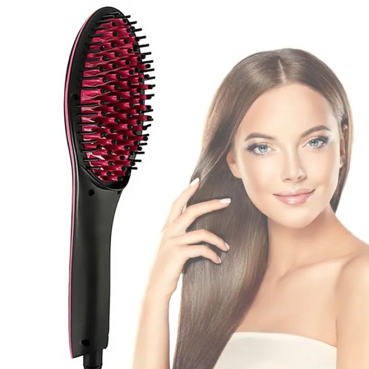 Best Quality Straightener And Hair Dryer One Electric Hair Straightener Brush Daraz.lk