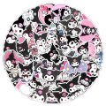 40pcs Kuromi Hello Kitty Cartoon Animated Stickers for Laptop Scrapbook Journal Kids Girls Boys Stickers. 