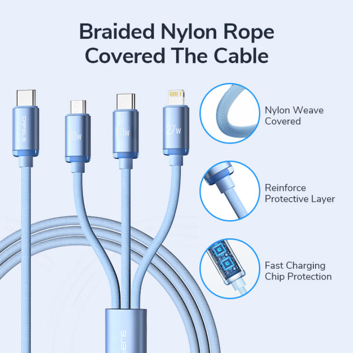 CAFELE%2027W%203%20IN%201%20Fast%20Charging%20Cable%20Type%20C%20To%20Lightning%20Cable%20For%20iPhone%2013%2014%20Pro%20Max%20USB%20C%20Cable%20For%20iPhone%2015%2016%20Xiaomi%20GT6%20-%20Image%204