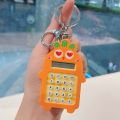 PINGIA Button Battery Exquisite Cartoon Calculating Tool Bag Pendant Student Stationery Pocket Calculator Small Computer For Women Men Cartoon Key Chains Calculator Keyring Electronic Calculator Carrot Calculator Keychain. 