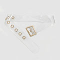 Wide Transparent PVC Designer Belts For Women High Quality Female White Clear White Dress Waistband Corset Belt Jeans Accessory. 