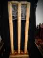 Sports Cricket lether /hard ball  Wooden Stump With Wicket base/stand for indoor/outdoor. 