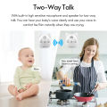 Wireless Audio Baby Monitor Max. 300M Transmission Range with Night light Music Built-in Microphone Speaker Two-Way Talk Audio Mnitoring Dual Power Supply Ways. 