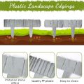 Garden PP Fence Edging,10Pcs Home Garden Border Edging Plastic Fence Stone DIY Landscape Fence Fit for Lawn Flow. 