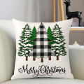 Christmas Tree Garland Truck Buffalo Plaid Pillowcase for Festive Home Decor Southeast Asian Buyers. 