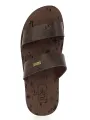 U Softo Men Toe Rings Slippers Brown. 