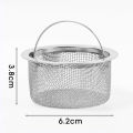 1/3Pcs Stainless Steel Mesh Sink Strainer Filter High Density Handle Sink Filter Kitchen Drainer Drain Hole Filter Trap Waste Screen. 