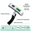 Luggage Scale Digital Electronic LCD Luggage Scale Pocket Weighing Scales Travel Hook Hanging Thermometer 50kg. 