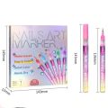Hot 12/24 Colors Nails Art Marker Pens Waterproof Quick Dry Acrylic Paint Pen Art Nail Decoration Nail Art Pens Set for Nail Decoration. 