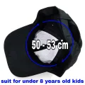 Printed Kids Hat Kids Baseball Cap Adjustable Kids Hats Sun Visor Hat & Caps Unisex Plain Black Cap Hat For Kids. 