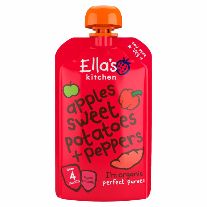 Ella's Kitchen Organic Apples, Sweet Potatoes and Peppers Baby Pouch 4+ Months 120g