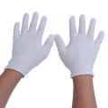 Lightweight white inspection cotton work high stretch gloves for coin jewelry. 