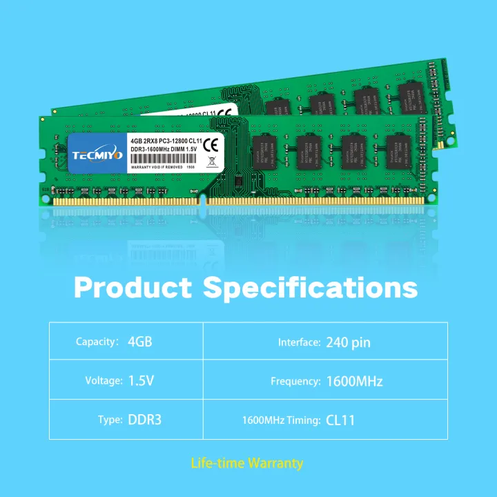 Super%208GB%20Desktop%20RAM%20DDR3%20DDR3L%201600MHz%201333MHz%20PC3-12800U%20PC3-10600U%204GB%20DIMM%20Intel%20AMD%201.5V%201.35V%202RX8%20Non-ECC%20Memory%20-%20Green%20-%20Image%204