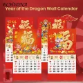 Detailed Content Calendar 2024 Year Calendar Chinese New Year Dragon Traditional Wall Hanging Home Decoration. 