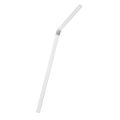 100 Pcs White Color Drinking Straws Plastic Disposable Straws. 