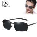 LouisWill Men Sunglasses Polarized Sunglasses UV400 Sunglasses Day Night Dual Use Safety Driving Night Vision Eyewear AL-MG Frame Sun Glasses with Free bag for Drivers. 