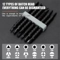 LeiyanOriginal mini screwdriver Mini Ratchet Screwdriver Rotating Handle Set CRV Telescopic Detachable Multi Shaped Short Handle Cross Triangle Head Repair Tool. 
