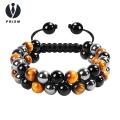 Prism Bracelet Adjustable Stretch Layers Tiger Eye Bead Bracelet. 