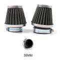 35MM-Motorcycle Air Filter Mushroom Head Filters Universal Motorcycle Air Intake Filter Cleaner Black. 