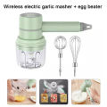 2 in 1 Electric Hand Mixer & Food Chopper,Egg Beater Automatic Milk Foam Maker. 