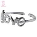 Women's Fashion Simple Hollow Love Adjustable Finger Toe Open Ring Beach Jewelry. 