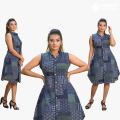UpTrendy Front open  Sleeveless  Short Linen frock | Dresses for women | Dress with side pockets. 