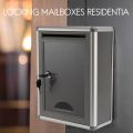 Aluminum Alloy Lockable Secure Mail Letter Post Box Mailbox Post Box. 