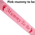 Birthday Decor Rose Gold Blue Pink Grandma To Be Mommy To Be Boy Girl Footprint Baby Shower Sash Mom Favor Gift. 