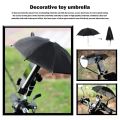 1PC New Motorcycle Phone Holder Mini Sunshade Umbrella Bicycle Decoration Accessories Polyester Mobile Automatic Umbrella. 