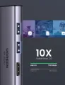 UGREEN USB C Hub 5 in 1 6 in 1 Type C to HDMI 4K, 2 USB 3.0 Ports, SD TF Card Reader, 100W PD Charging Adapter Dock Station for MacBook Pro Air 2024, iPad Pro 2024, Galaxy S24 S23 Ultra Note 10, Surface Go, XPS 15,  iPhone 16 15 Max Pro. 