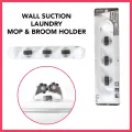 BROOM / MOP HOLDER 3 PIECES - BATHLUX WHITE COLOR. 
