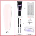 Monja Acrylic Uv Gel Quick Extension Building Nail Art Kit False Nail Tips Painting Brush Led Uv Dryer Diy Manicure Set. 